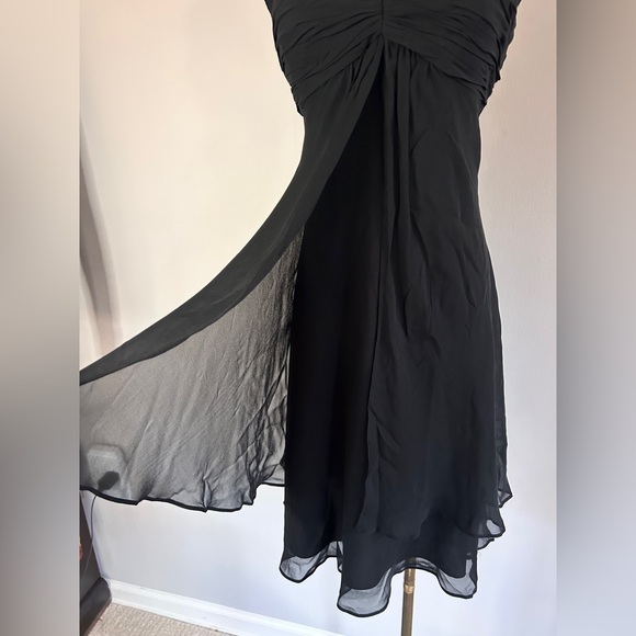 Y2K DONNA RICCO Babydoll Lace Silk Chiffon Dress Whimsigoth Fairy Grunge Size 10 - Picture 5 of 15